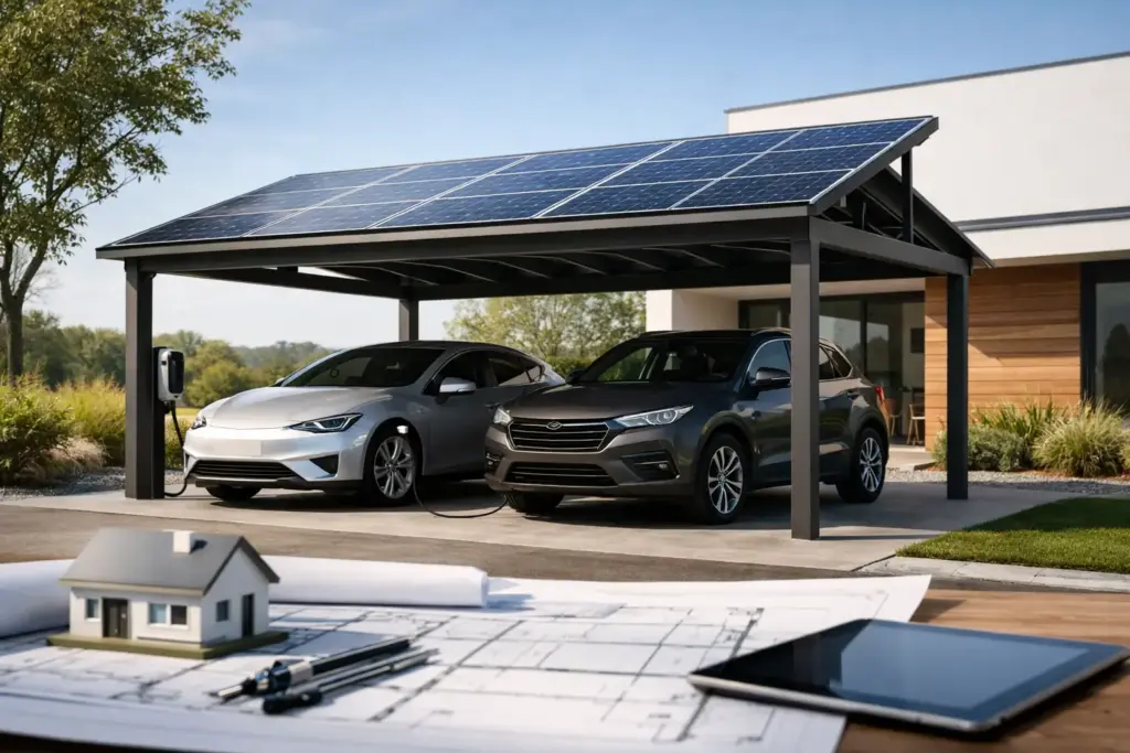 Carport mit Photovoltaik planen: So geht’s