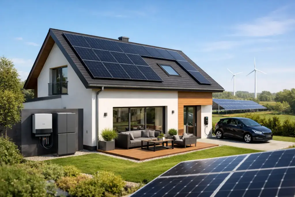 Photovoltaik-Einfamilienhaus-Komplettanlage