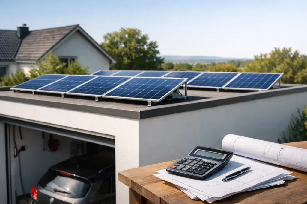 Solaranlage auf Garage: Kosten realistisch kalkulieren