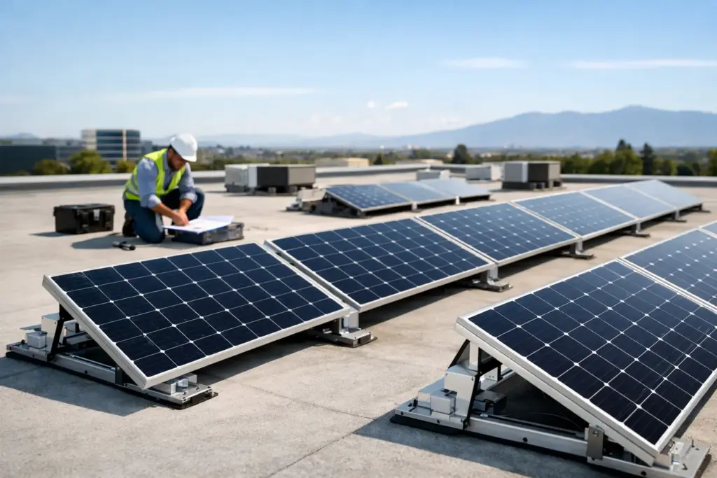 Solarmodule fürs Flachdach richtig planen