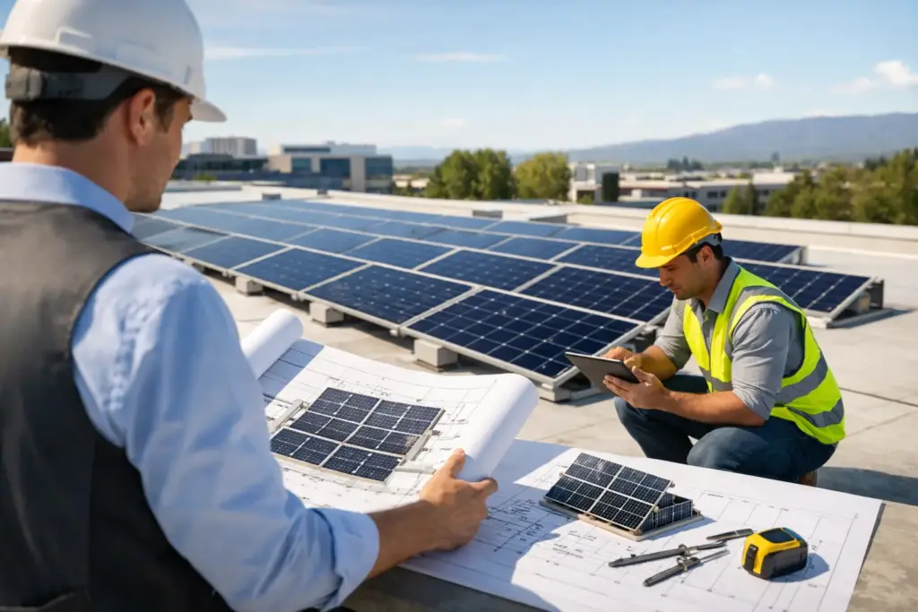 Planung von Solaranlagen auf Fachdächern